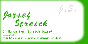 jozsef streich business card